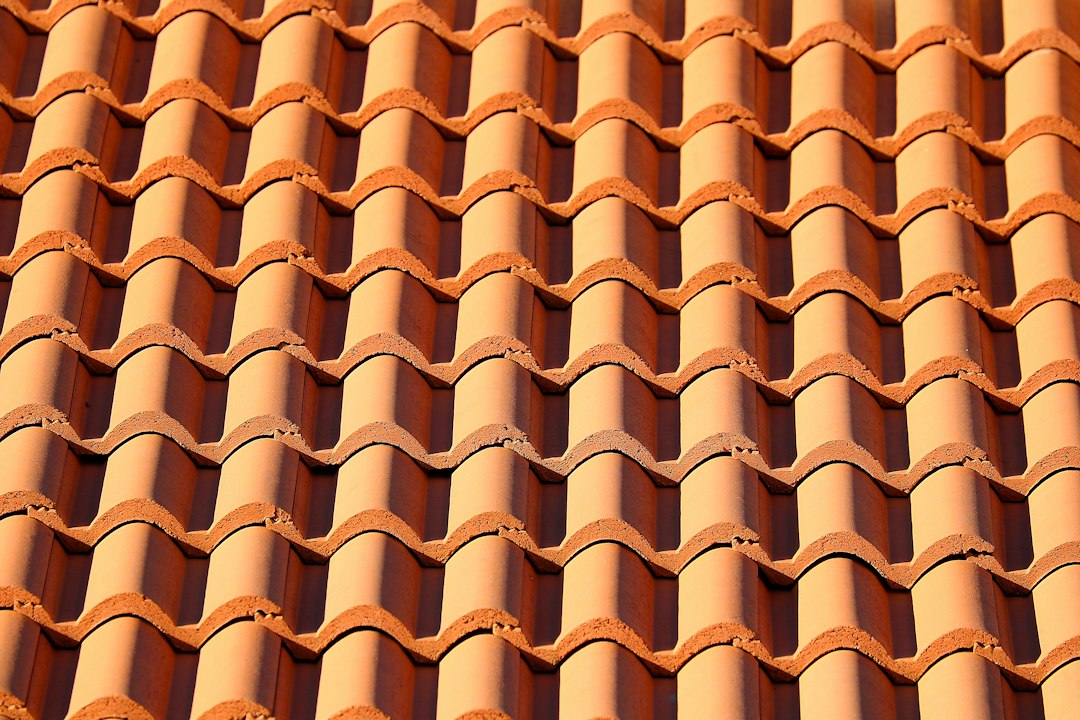 brown roof tiles in close up photography